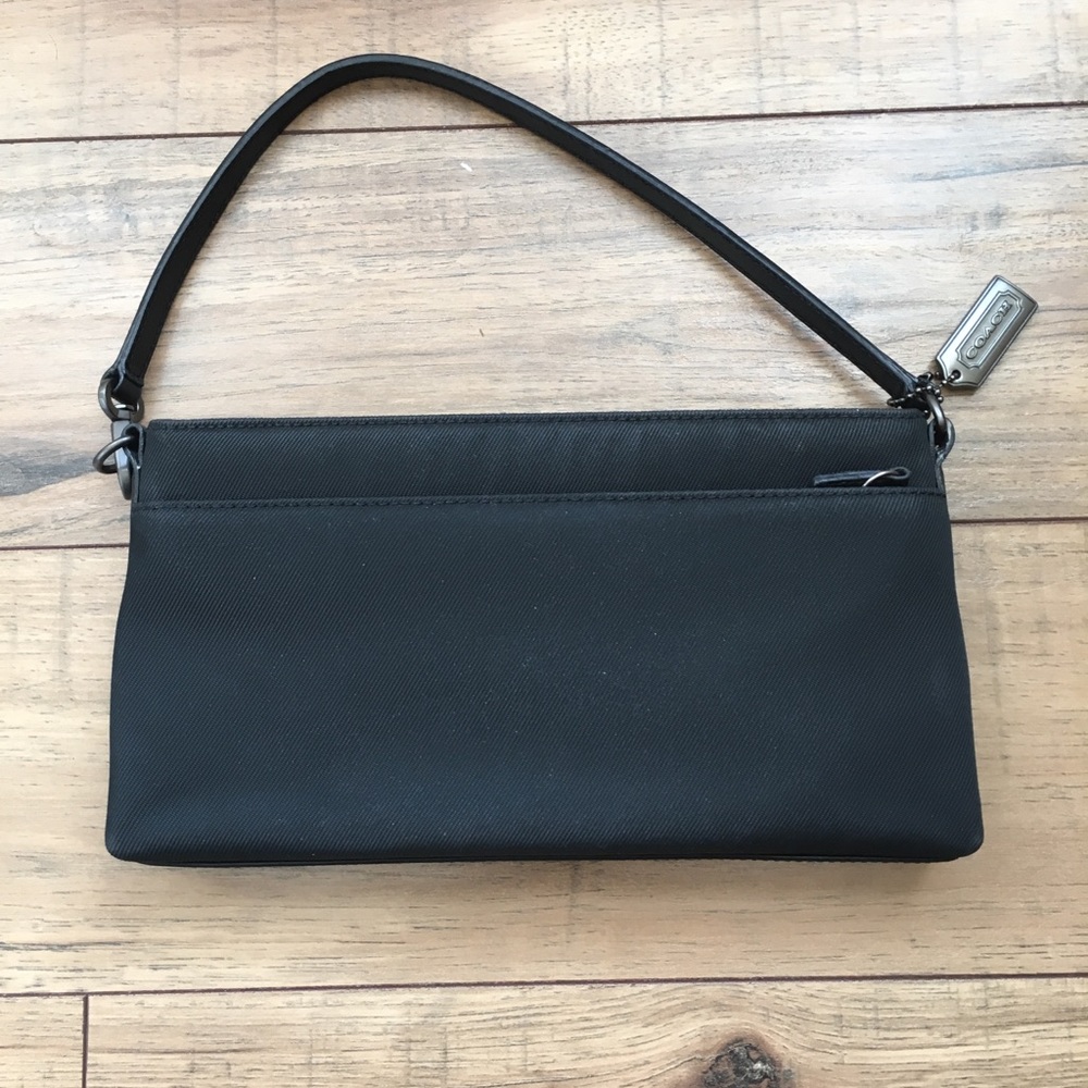 Coach mini handbag nylon women’s leather black